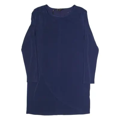PHASE EIGHT Womens Bodycon Dress Blue Long Sleeve Knee Length UK 14