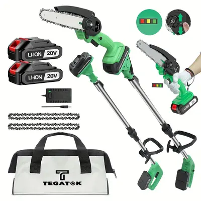 Muylux Cordless Pole Saw 6-in 20V Battery Powered with 2 Chains & 2 Batteries Retractable Foldable Electric Pole Chainsaw 5.8...