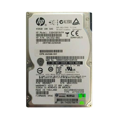 EG0450FBVFM HP 450GB 6Gb/s SAS 10000 2.5-inch Hard Drive