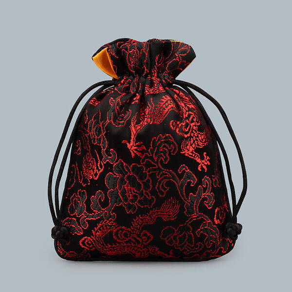 Chinese Style Silk Drawstring Jewelry Gift Bags