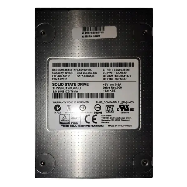 04X4473-US Lenovo 128GB MLC SATA 6Gb/s 2.5-inch Internal Solid State Drive
