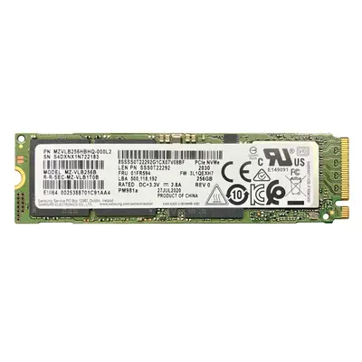 SSS0T22292 Lenovo 256GB TLC PCI Express 3.0 x4 NVMe M.2 2280 Internal Solid State Drive