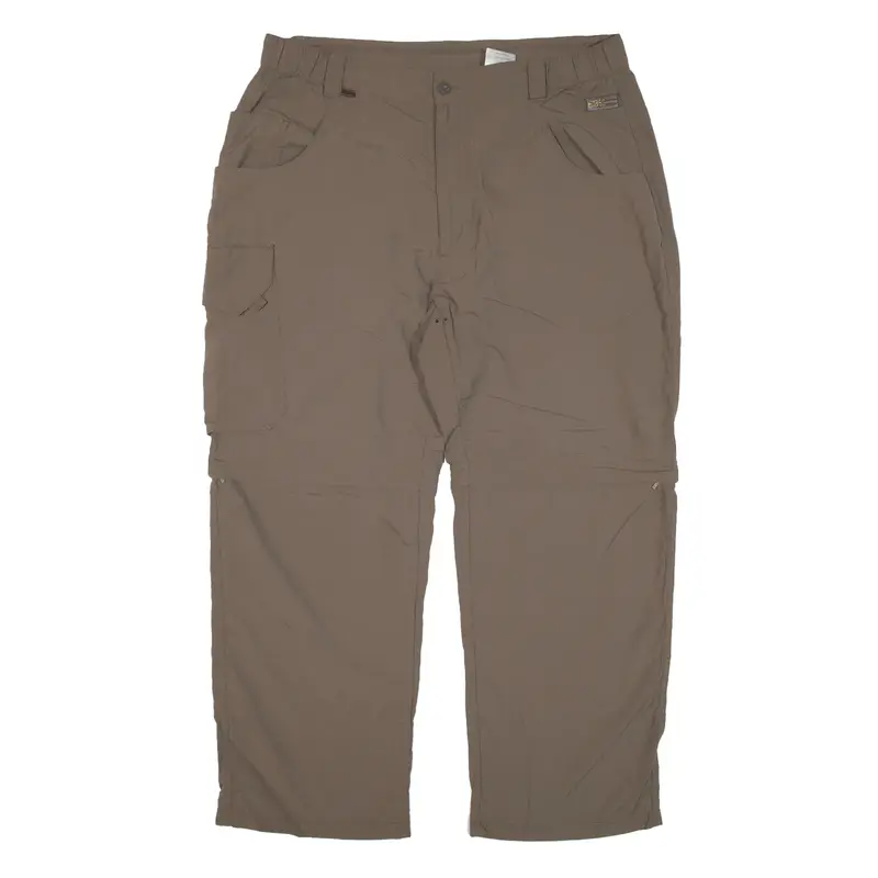 SALEWA Zip-off Legs Trousers Brown Relaxed Straight Womens W34 L25