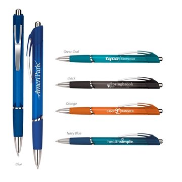100 Promotional Aruba Ballpoint Pen - Translucent & Rubber Grip