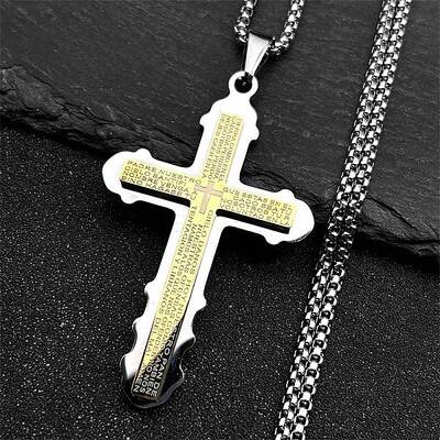 Religion Cross 304 Stainless Steel Pendant Necklaces for Women