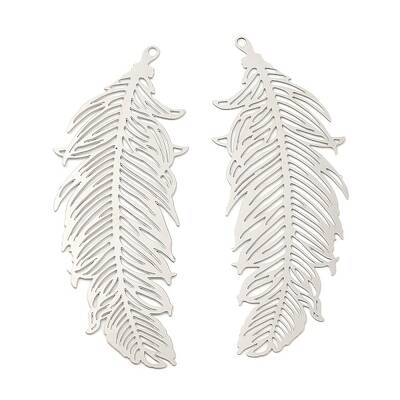 Non-Tarnish 201 Stainless Steel Filigree Pendants