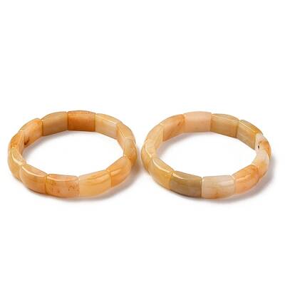 Natural Topaz Jade Bead Stretch Bracelets for Women Men