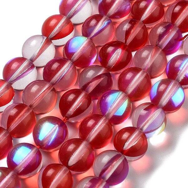 Synthetic Moonstone Beads Strands