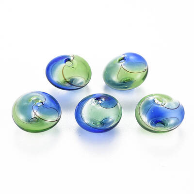 Transparent Handmade Blown Glass Globe Beads