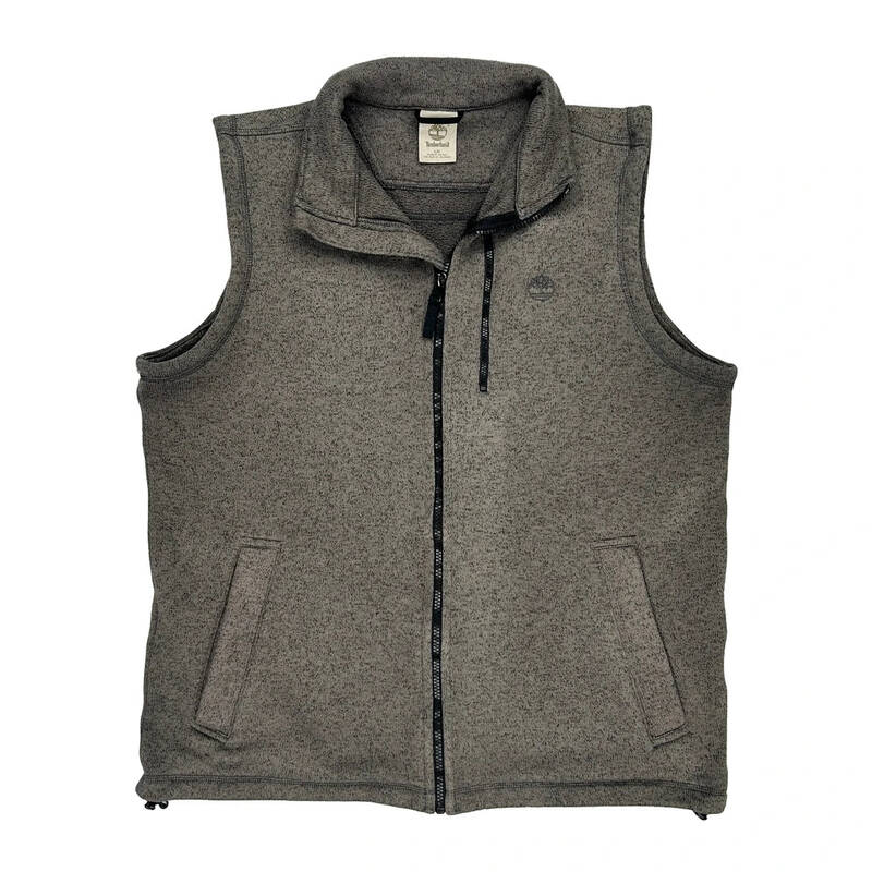 Timberland Fleece Gilet - Large Grey Polyester | Size: large