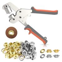 NEU MASTER Grommet Tool Kit 3/8 Inch Grommets Eyelet Plier Set with 500pcs Eyelets Handheld Eyelet Kit Hole Punch Pliers Grom...