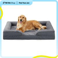 #cozyvibes#petlife Made4pet Orthopedic Dog Beds for Large Dogs, Dog Sofa Couch Egg-Crate Foam 38\