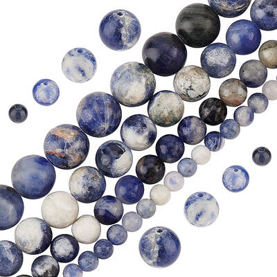 4 Strands 4 Styles Natural Sodalite Beads Strand