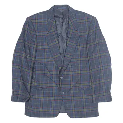 HUGO BOSS Blazer Jacket Blue Wool Check Mens M
