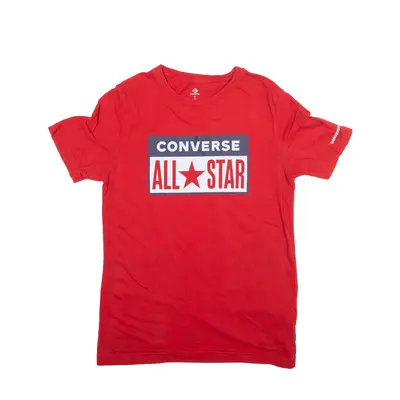 CONVERSE T-Shirt Red Short Sleeve Boys L