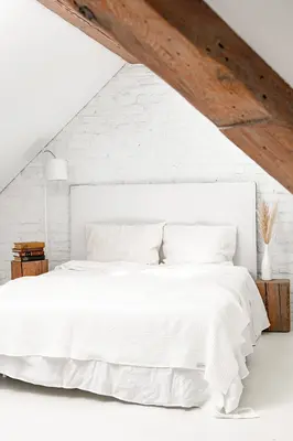 Linen waffle blanket in White | Size: King 260x220