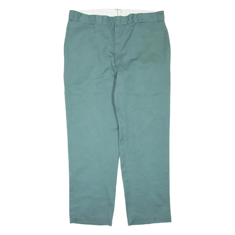 DICKIES Mens Trousers Green Regular Tapered W40 L32