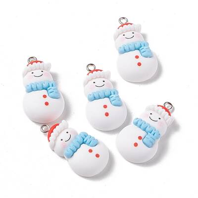 Christmas Theme Opaque Resin Pendants