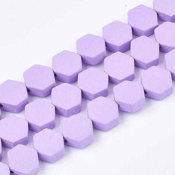 Spray Painted Non-magnetic Synthetic Hematite Beads Strands