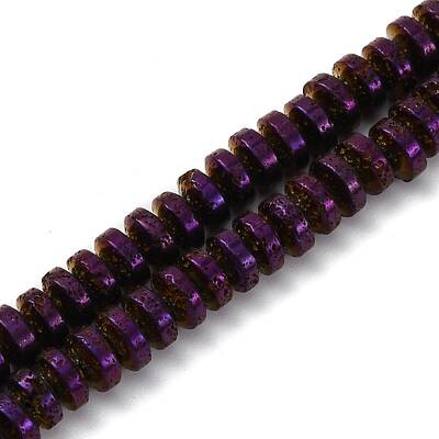 Electroplated Natural Lava Rock Beads Strands