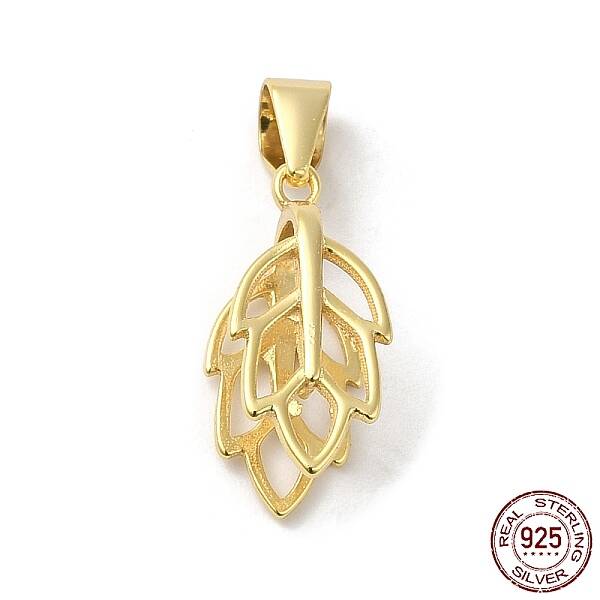 Rack Plating 925 Sterling Silver Ice Pick Pinch Bails