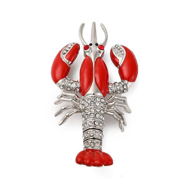 Zinc Alloy Crystal Rhinestone Enamel Brooch
