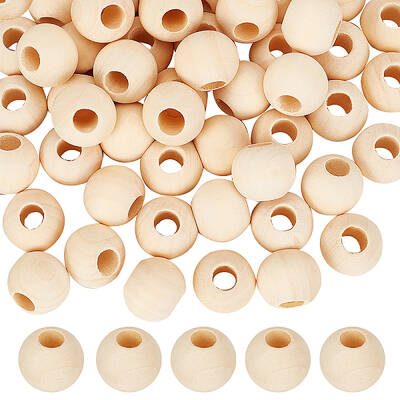 Natural Unfinished Wood Beads
