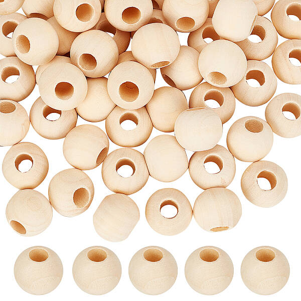 Natural Unfinished Wood Beads