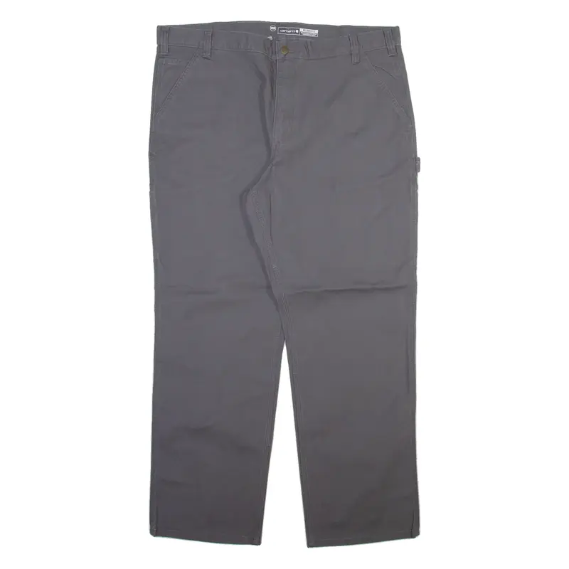 CARHARTT Carpenter Workwear Mens Trousers Grey Relaxed Straight W42 L32