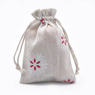 Polycotton(Polyester Cotton) Packing Pouches Drawstring Bags