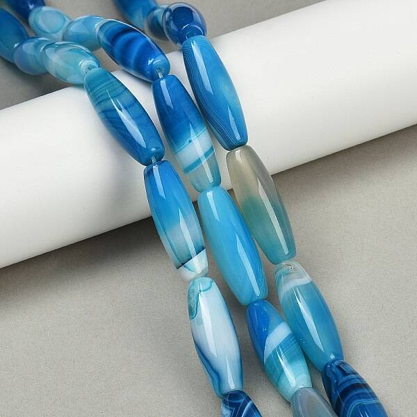 Natural Striped Agate/Banded Agate Beads Strands