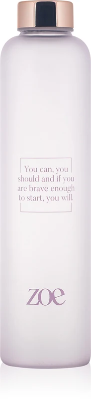ZOE Quote Glass purple glass water bottle 750 g
