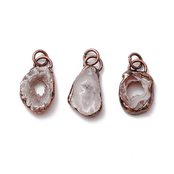 Natural Druzy Agate Pendants