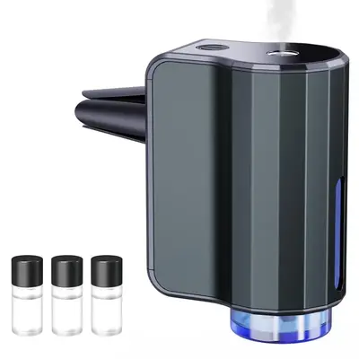 SEALIGHT Smart Car Air Freshener with Adjustable Scent Levels, Portable Waterless Car Diffuser, USB Rechargeable, 3*10ML Natu...