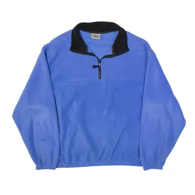 TIMBERLINE COLORADO Fleece Blue 90s 1/4 Zip Mens L