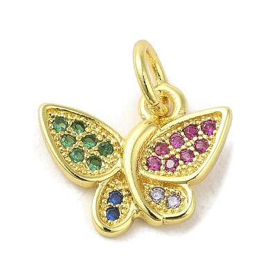 Real 18K Gold Plated Brass Pave Cubic Zirconia Pendants