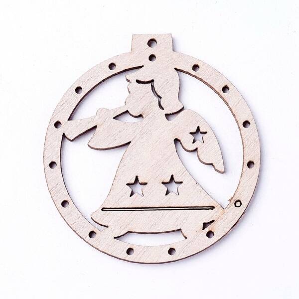 Undyed Wood Big Pendants