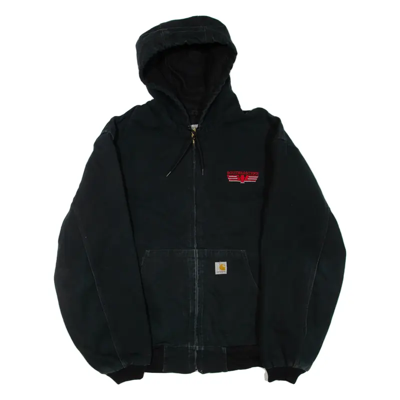 CARHARTT Mens Jacket Green Hooded XL