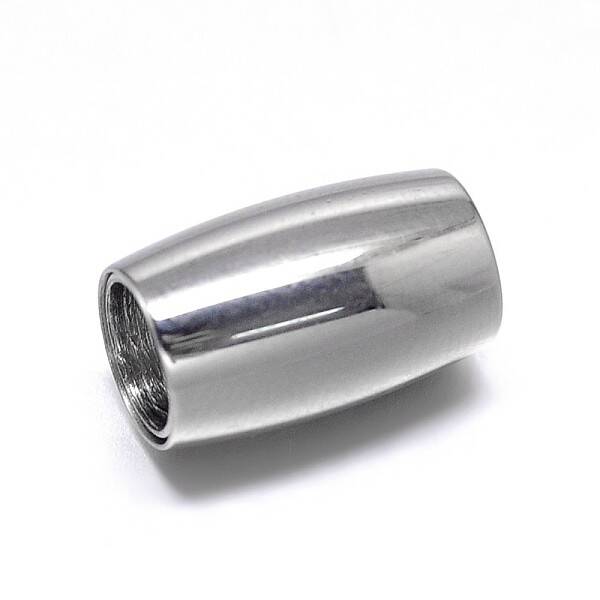 Tarnish Resistant Column 304 Stainless Steel Magnetic Clasps with Glue-in Ends