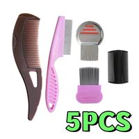 5PCS Dandruff Comb, Stainless Steel Fine Tooth Comb, Scalp Psoriasis Comb, Dandruff Remover Comb Scalp Sweep Detoxing Comb, L...
