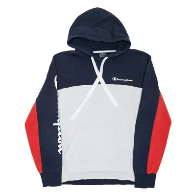 CHAMPION Mens Blue Hoodie M