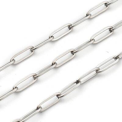 Non-Tarnish 304 Stainless Steel Paperclip Chains