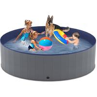 Niubya Portable Dog Pool, Foldable Pet Swimming Pool, Anti-Slip Collapsible Pet Bathtub, Hard Plastic Bath Pool for Pets Dogs...