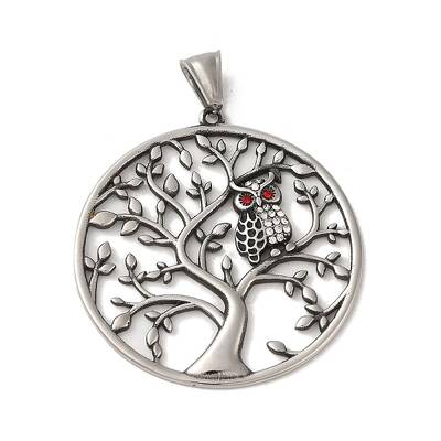 304 Stainless Steel Rhinestone Pendants
