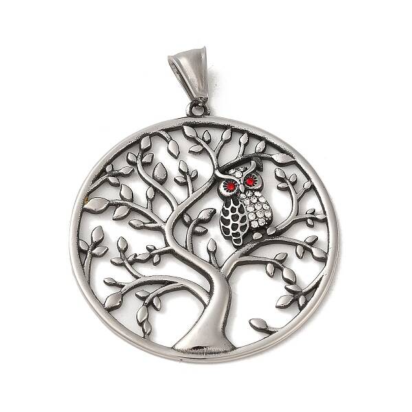 304 Stainless Steel Rhinestone Pendants
