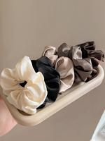 5pcs Women's Elegant Solid Color Hair Tie, Fall Freshness, Casual Plain Scrunchie for Daily Hair Decoration, Ponytail Holder ...