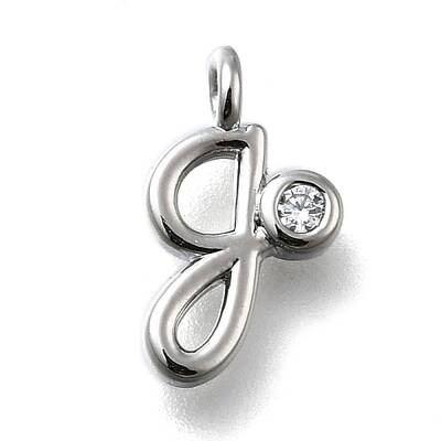 Brass Micro Pave Cubic Zirconia Pendants