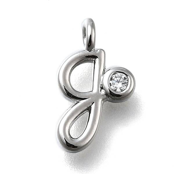 Brass Micro Pave Cubic Zirconia Pendants