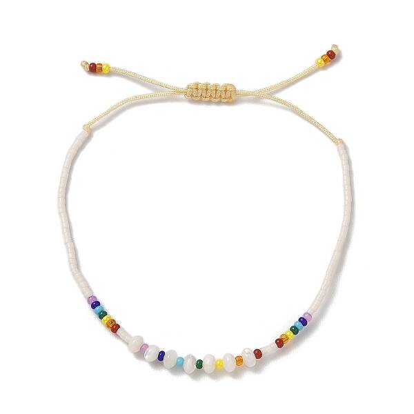 Miyuki Seed Beads & Shell  Braided Bead Bracelets