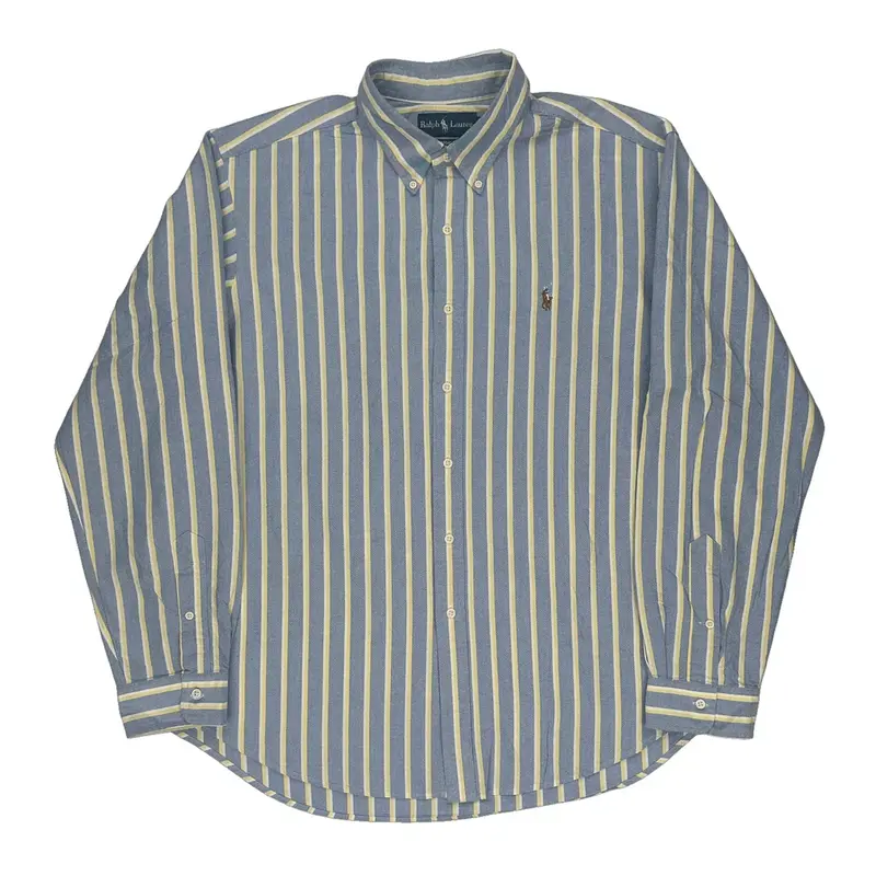 Ralph Lauren Striped Shirt - XL Blue Cotton